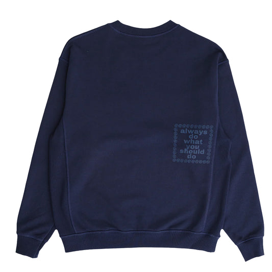 Always Do What You Should Do (ADWYSD) Crewneck "Zack Logo" Navy