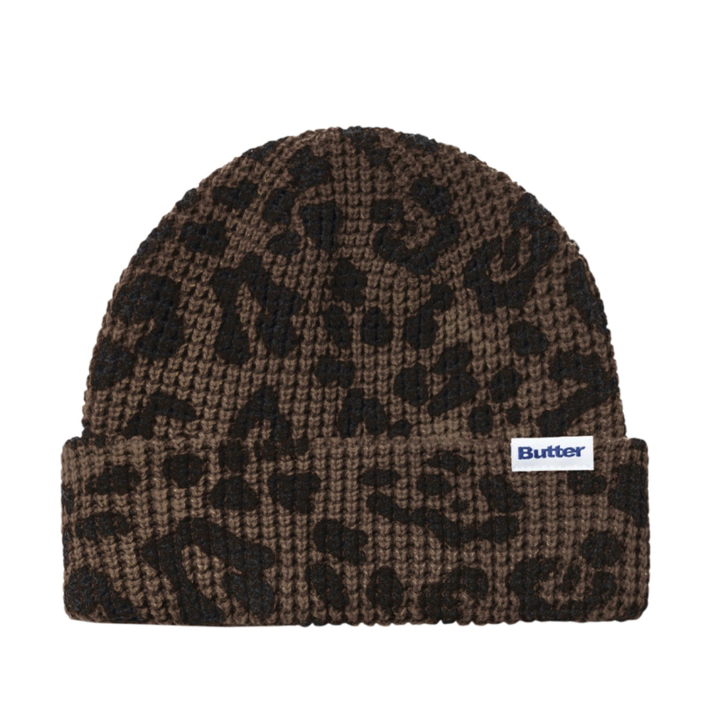Butter Goods Beanie "Distress Waffle" leopard