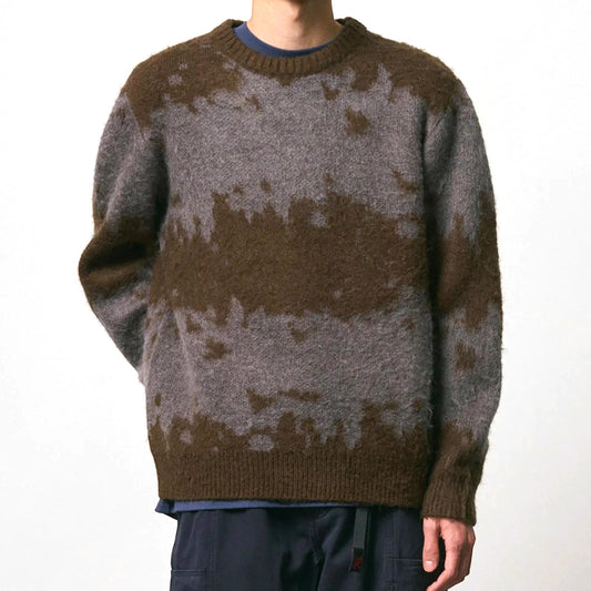 Gramicci Sweater "Mohair Splatter" slate splatter