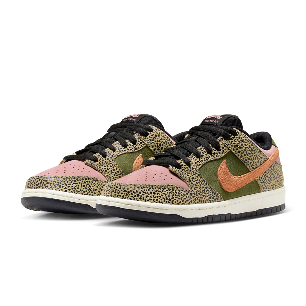 Nike SB Dunk Low Pro "Arts & Rec" - Khaki / Amber Brown - Rough Green - Rust Pink