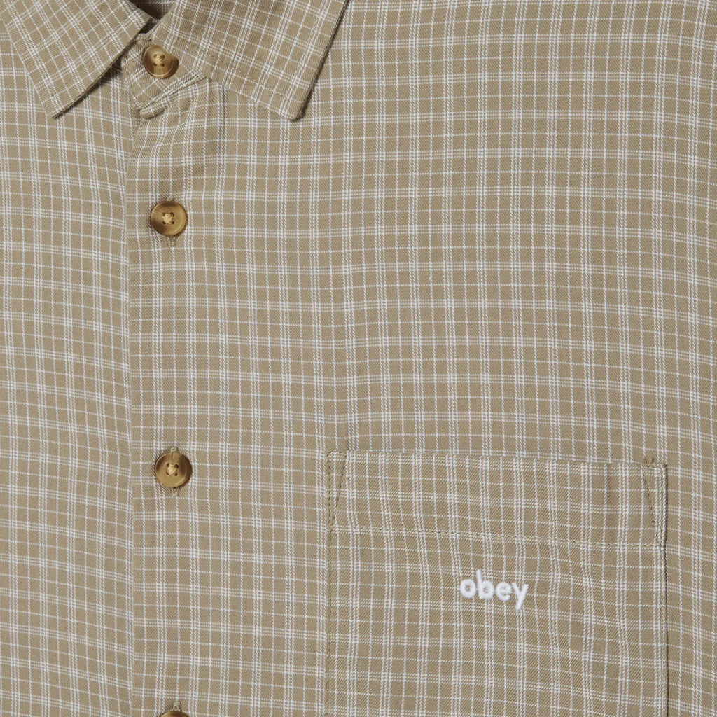 Obey Shirt Bigwig Ian Woven SS dried sage multi
