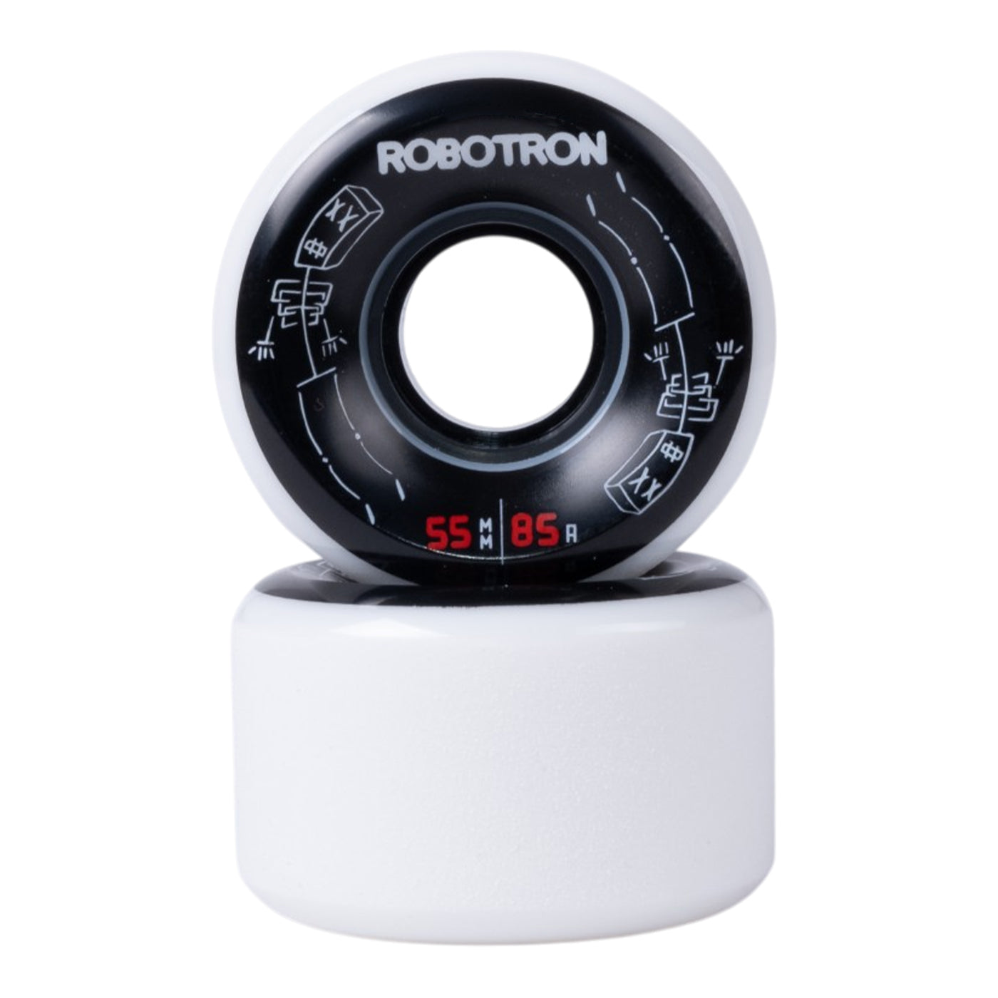 Robotron "Skeletron" Cruiser Wheels white 85A 55mm