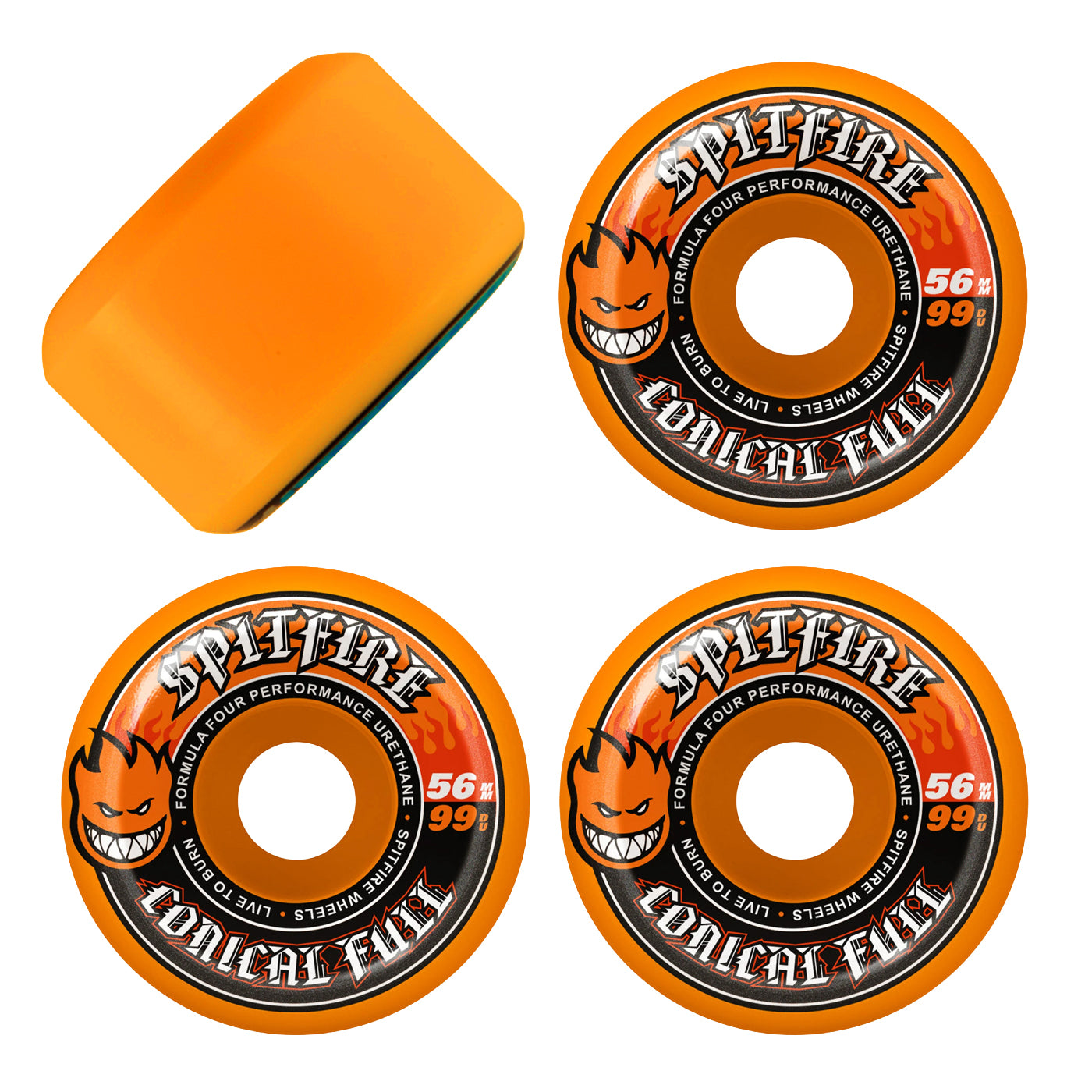 Spitfire - Formula 4 Conical Full Orange 99A - 56mm