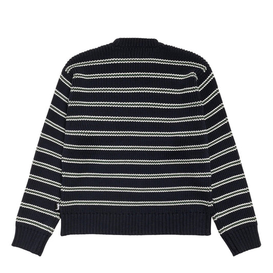 Stüssy - Knit Sweater - Stripe Crew - ocean