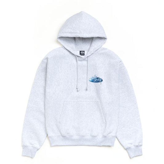 Stüssy - Hoodie - Wave Oval Hood - ash heather - Instore Only!