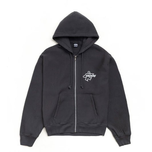 Stüssy - Zip Hood - Surf Size - faded black