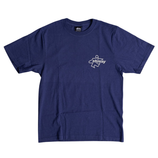 Stüssy T-Shirt "Surf Size Pigment dyed" indigo
