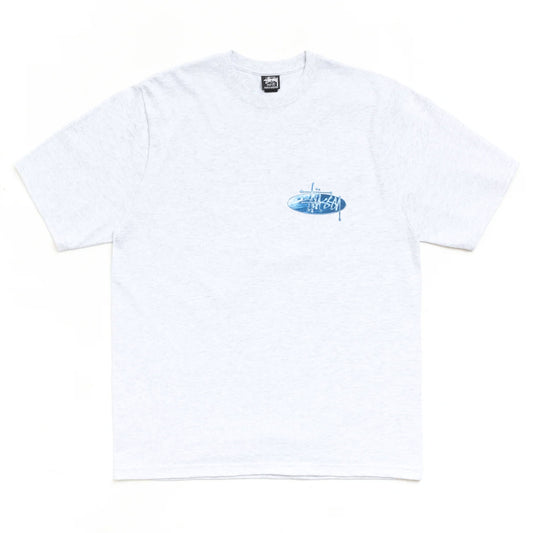 Stüssy - T-Shirt - Wave Oval - ash heather - Instore Only!