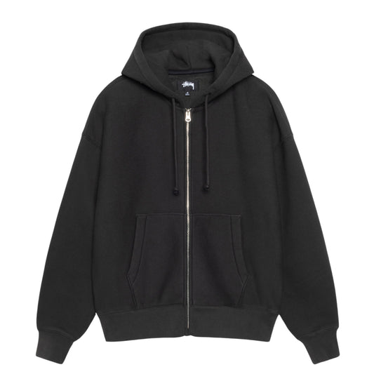 Stüssy - Zip Hood - Basic Diamond - black