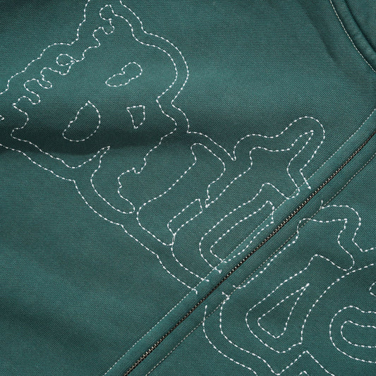 Butter Goods - Hoodie - Breakdown Zip-Thru - washed fern