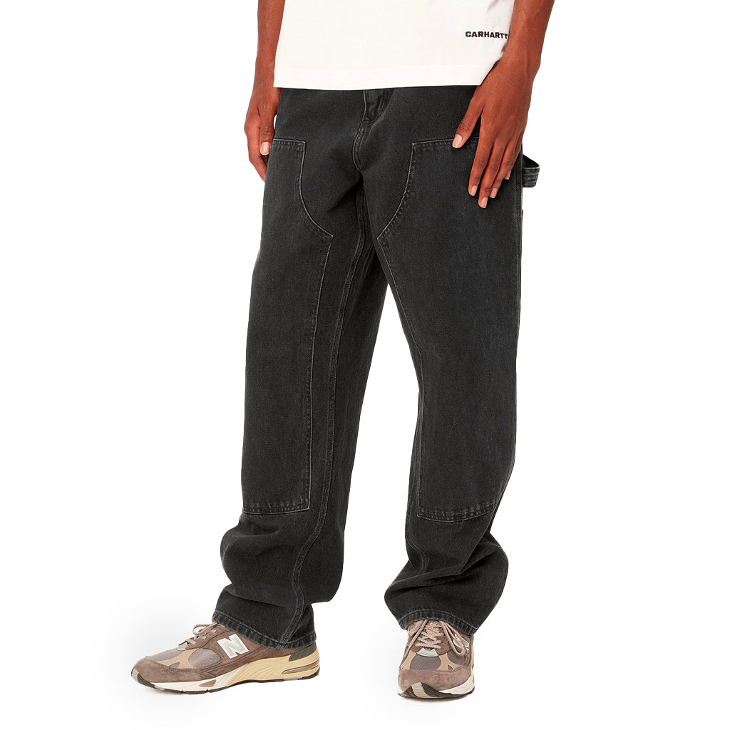 Carhartt WIP - Pant - Double Knee - stone washed black - Online Only!