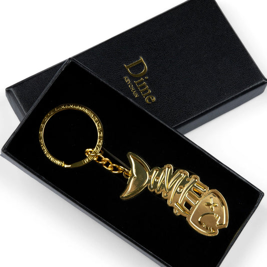 Dime - Keychain - Bones - gold
