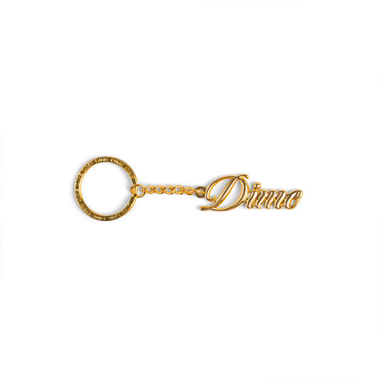 Dime Keychain "Cursive" gold