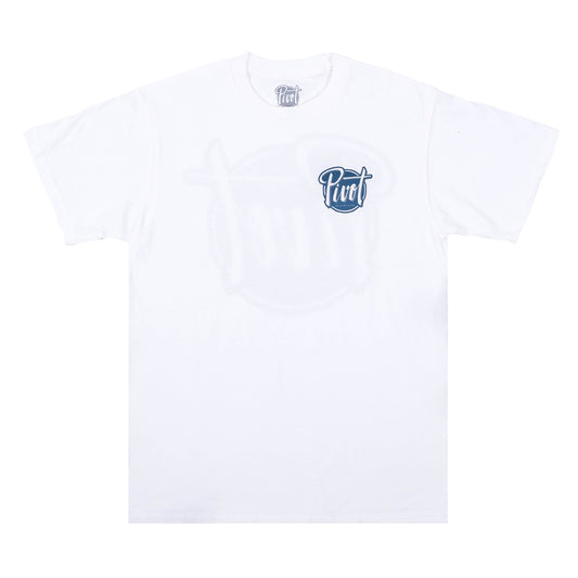 Pivot Skateshop Logo T-Shirt white petrol