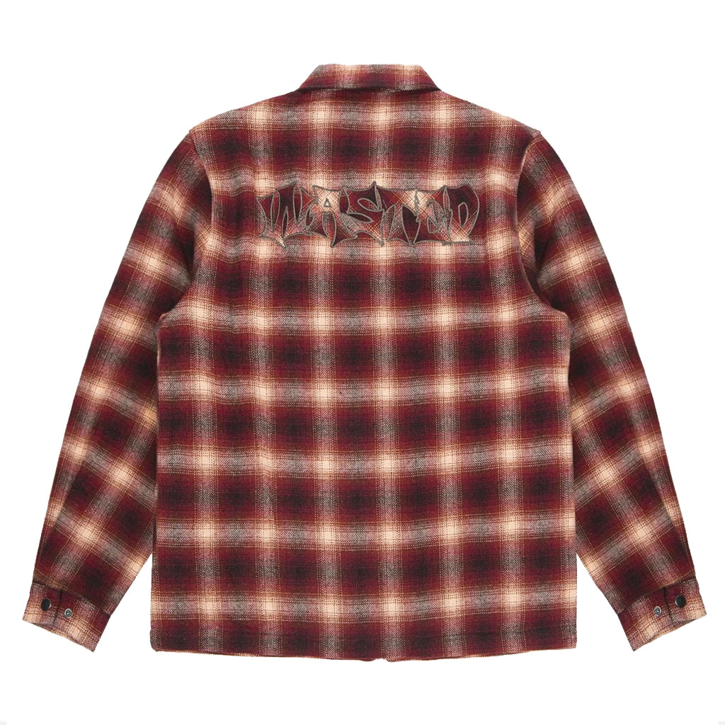 Wasted Paris - Shirt - Method Zip - shadow plaid red - Online Only!