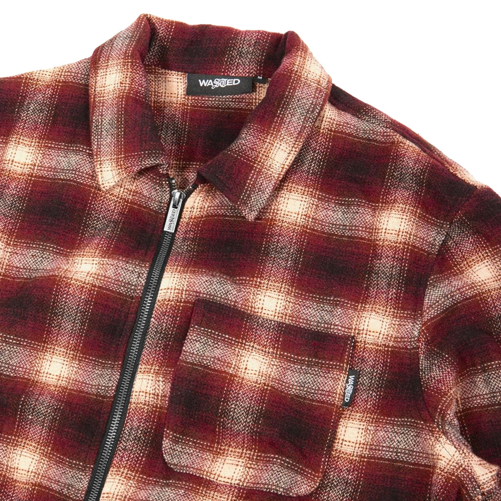 Wasted Paris - Shirt - Method Zip - shadow plaid red - Online Only!