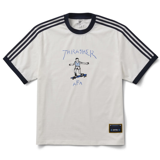 Adidas x Thrasher T-Shirt "AFA Gonz Ringer" dark blue/white