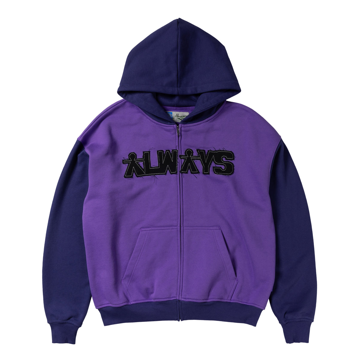 Always ADWYSD Zip Hoodie "Human Applique" purple