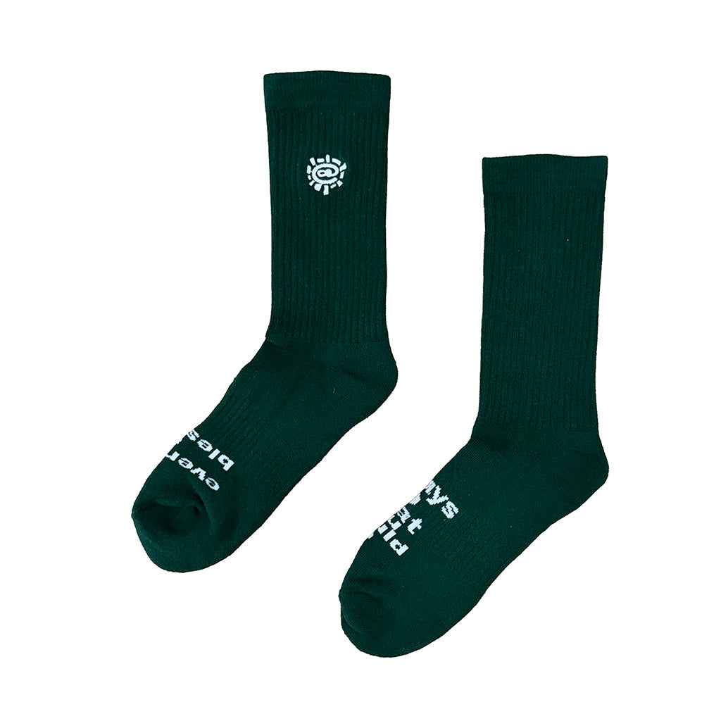 Always Do What You Should Do (ADWYSD) Socks "Sun" green