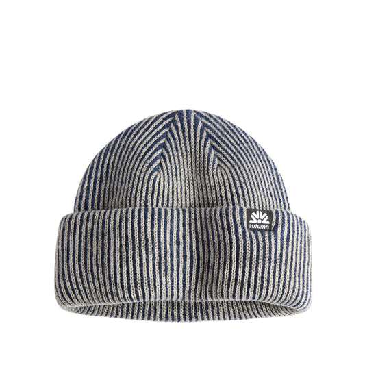 Autumn Beanie "Double Roll" navy