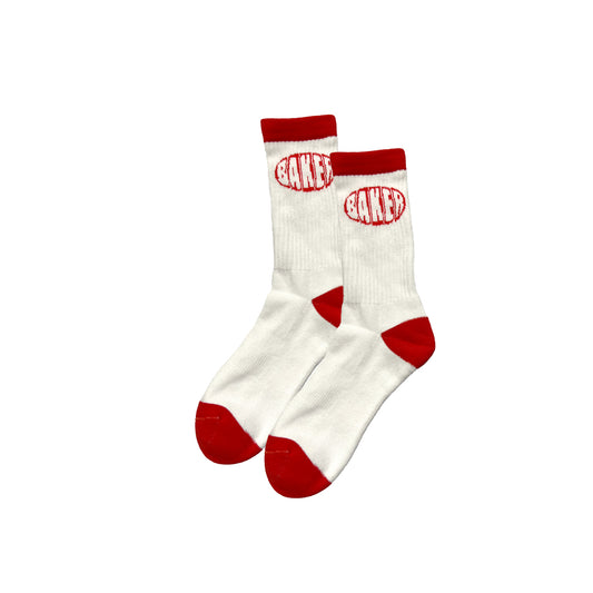 Baker - Socks - Oval - white/red
