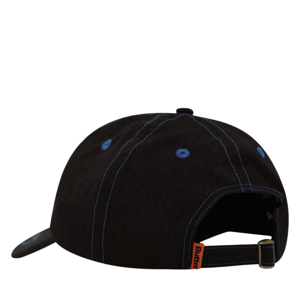 Butter Goods Cap "Rounded Logo 6 Panel" washed black