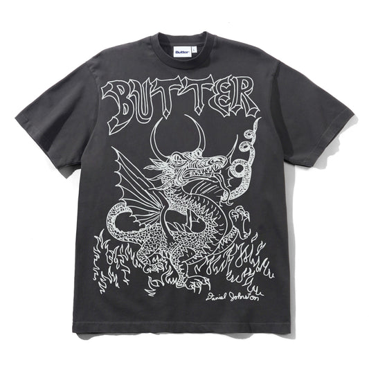 Butter Goods x Daniel Johnston T-Shirt Dragon washed black