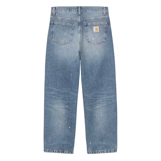 Carhartt WIP Pant "Landon" blue destroy wash, splatter
