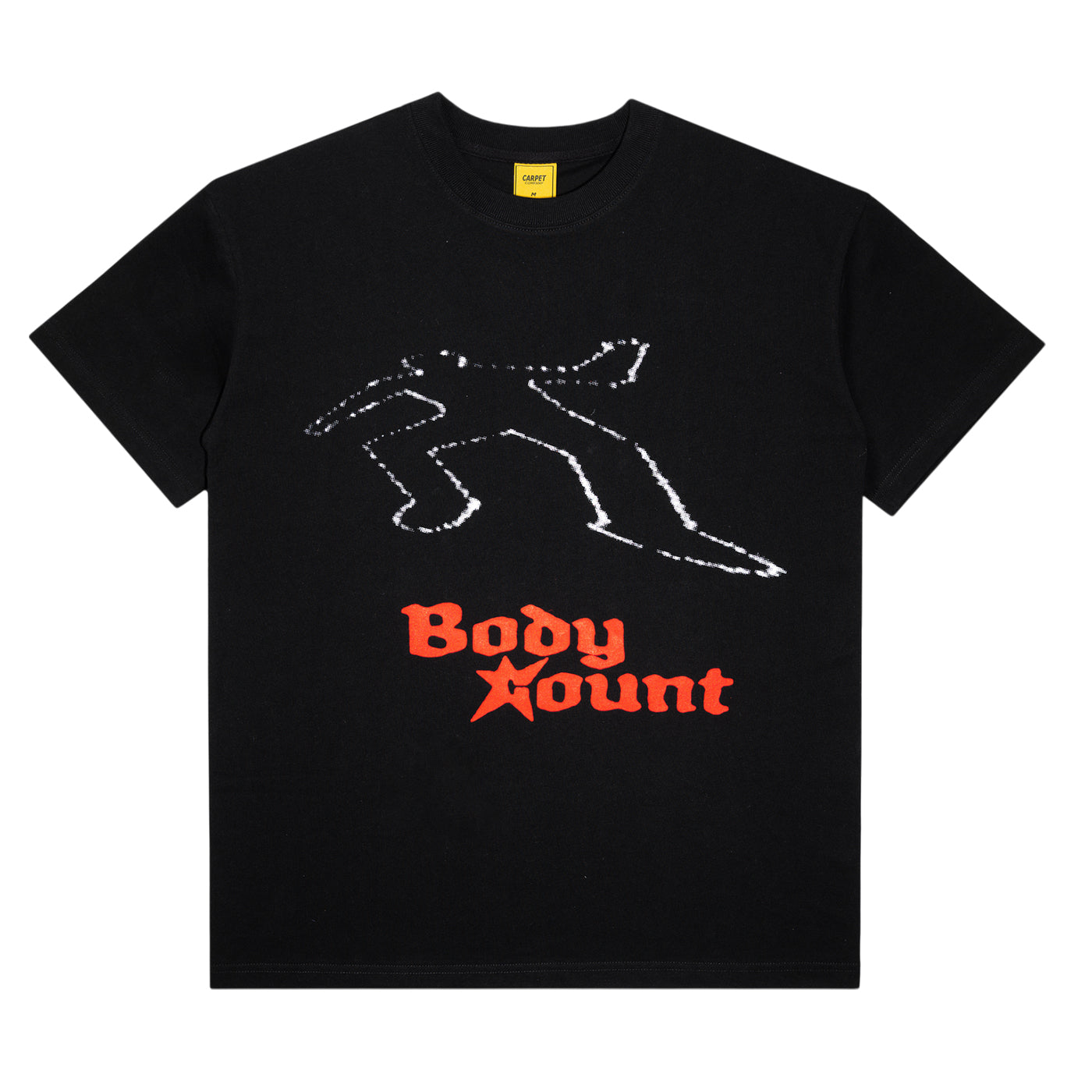 Carpet Company x Body Count T-Shirt "Chalk Outline" black Front