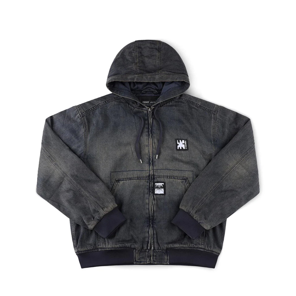 Former Jacket "Enigma Hooded Denim" dark blue