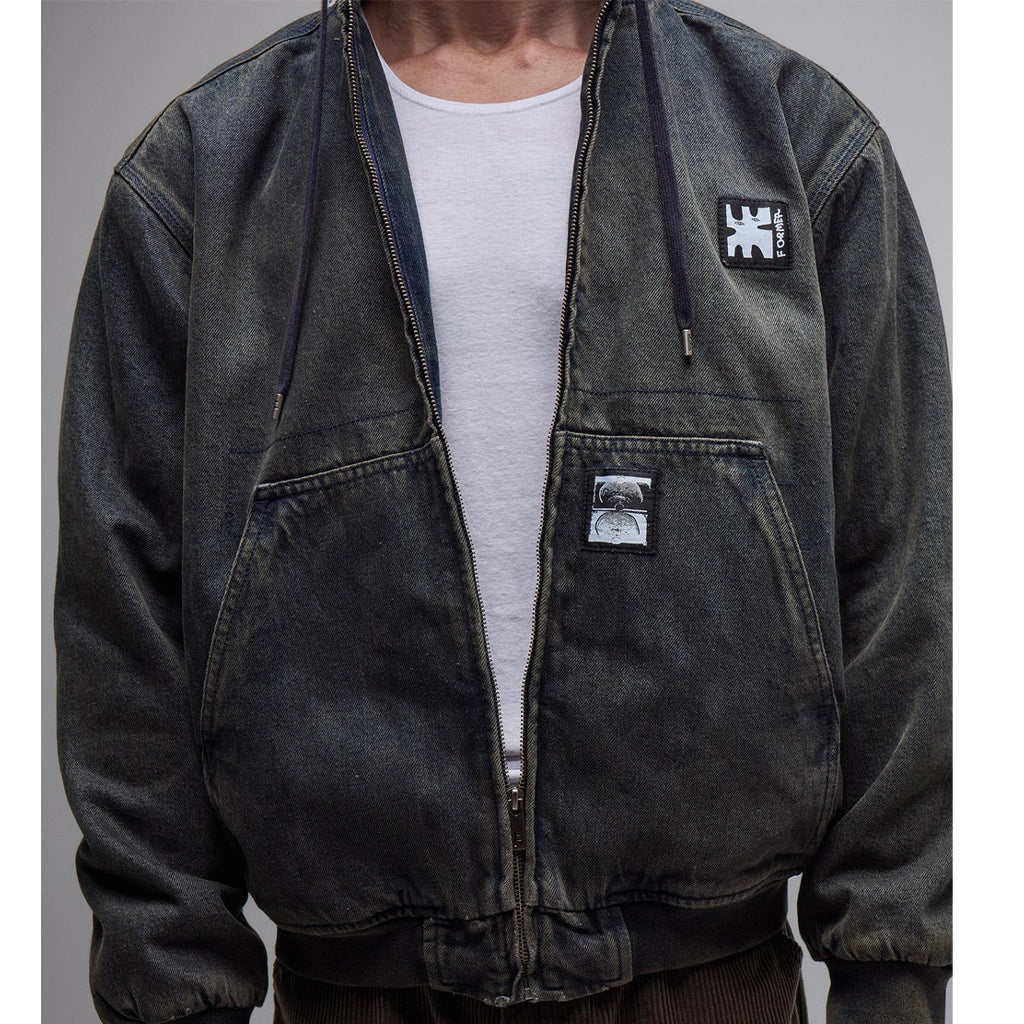 Former Jacket "Enigma Hooded Denim" dark blue