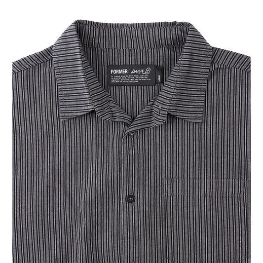 Former - Shirt - Reynolds Stripe SS - worn black