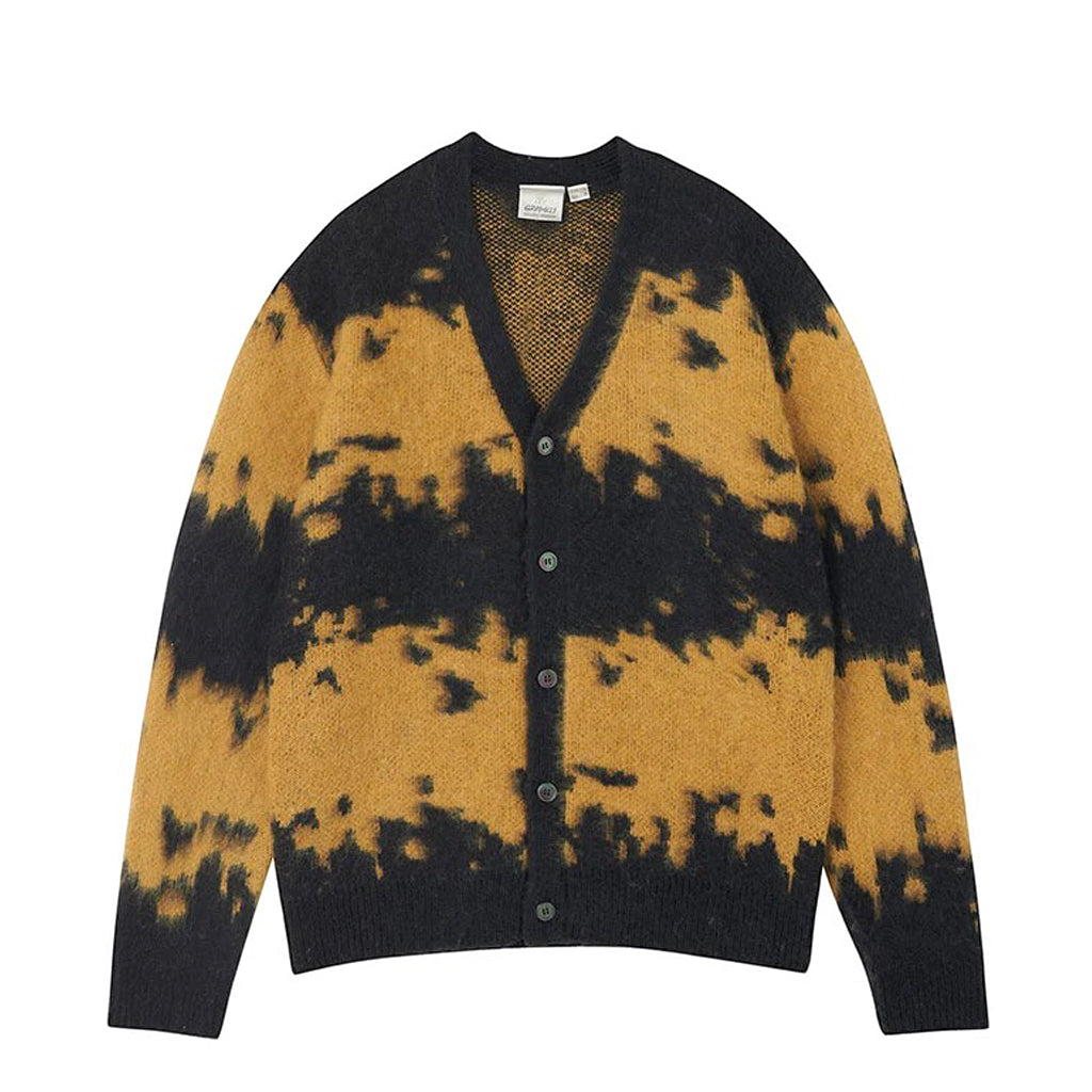 Gramicci Cardigan "Mohair Splatter" taupe splatter