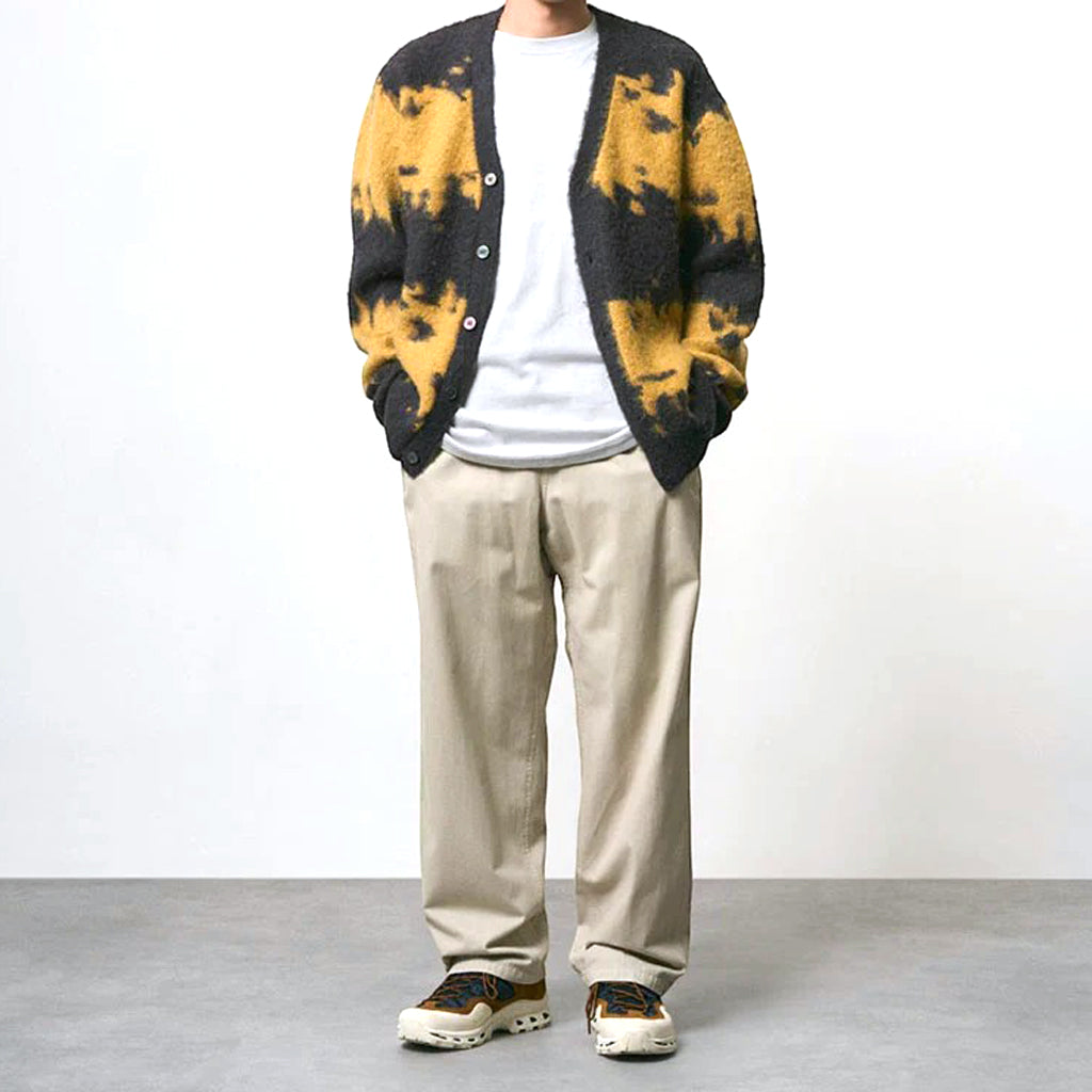 Gramicci Cardigan "Mohair Splatter" taupe splatter