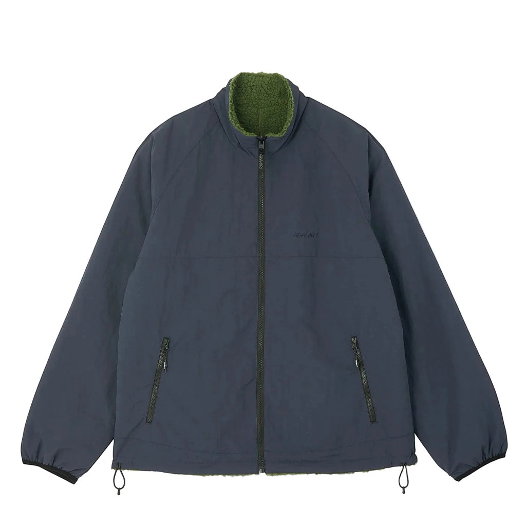 Gramicci Jacket "Reversible Sherpa Jacket" olive/navy