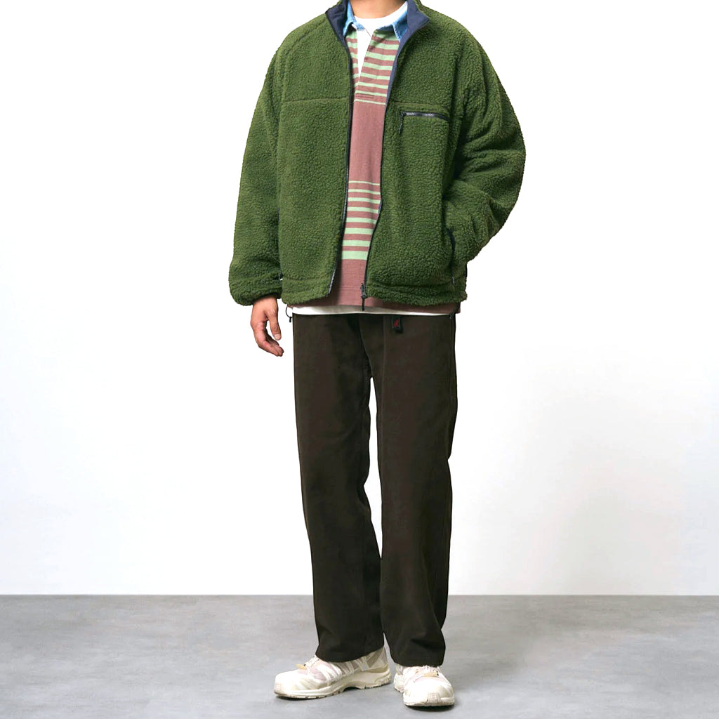 Gramicci Jacket "Reversible Sherpa Jacket" olive/navy