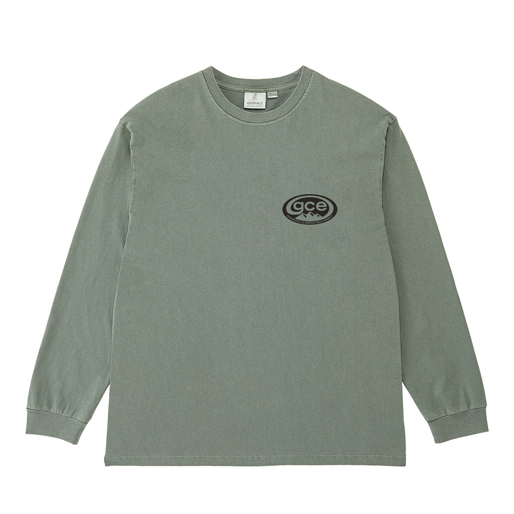 Gramicci Longsleeve "GCE" sage pigment dyed