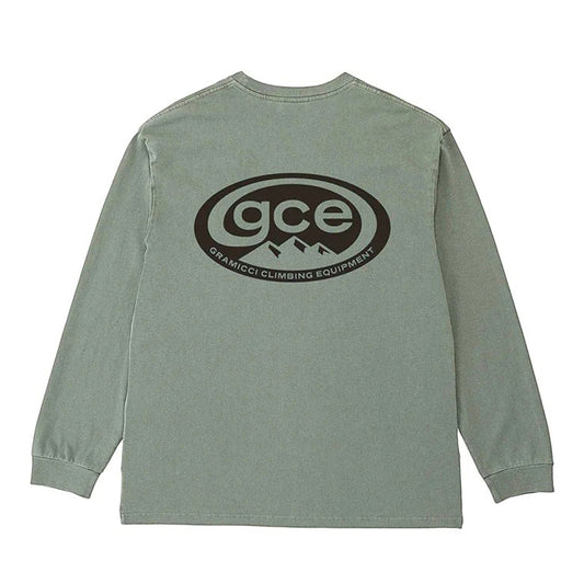 Gramicci Longsleeve "GCE" sage pigment dyed