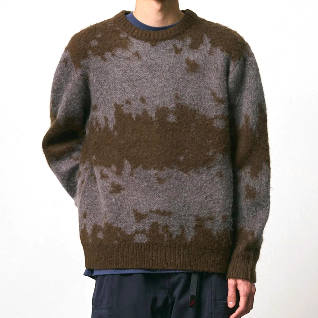 Gramicci Sweater "Mohair Splatter" slate splatter