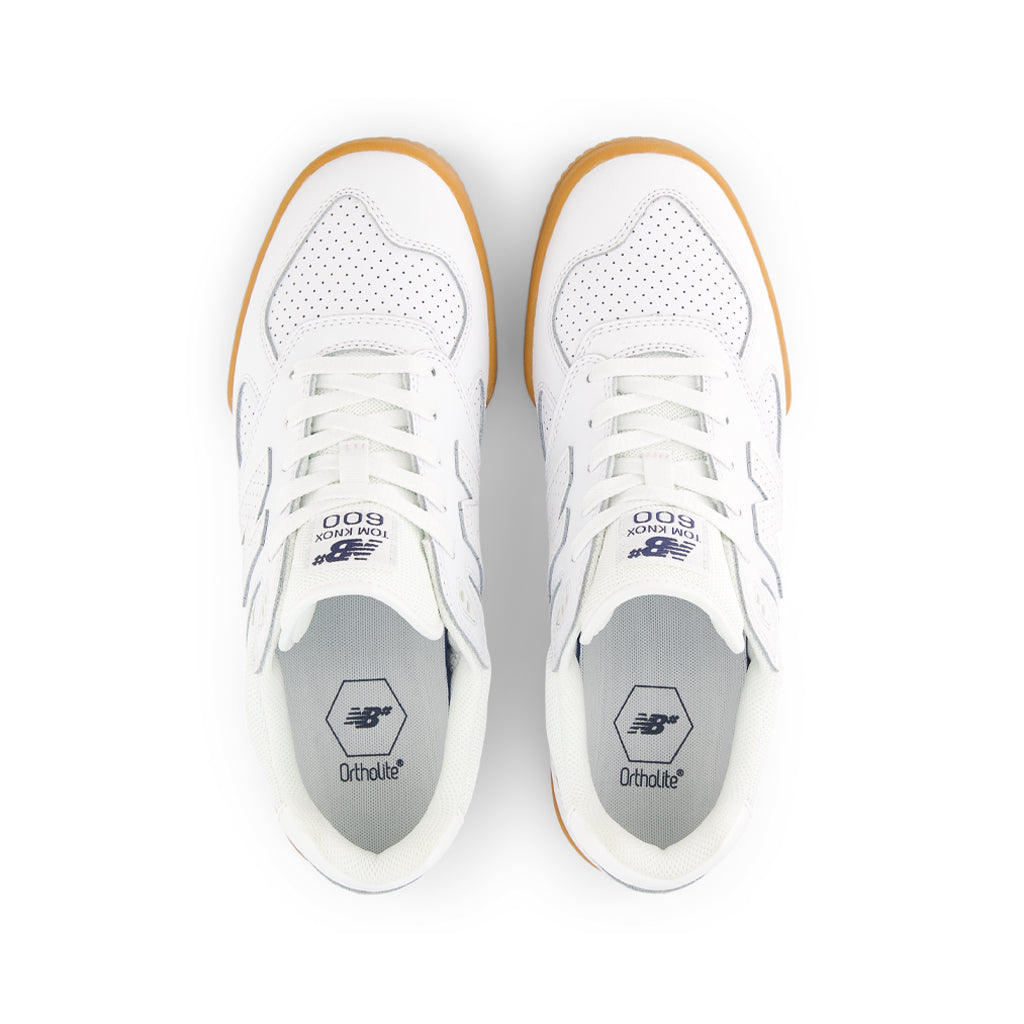New Balance Numeric 600 Tom Knox Signature shoe white/white/gum M600TWO