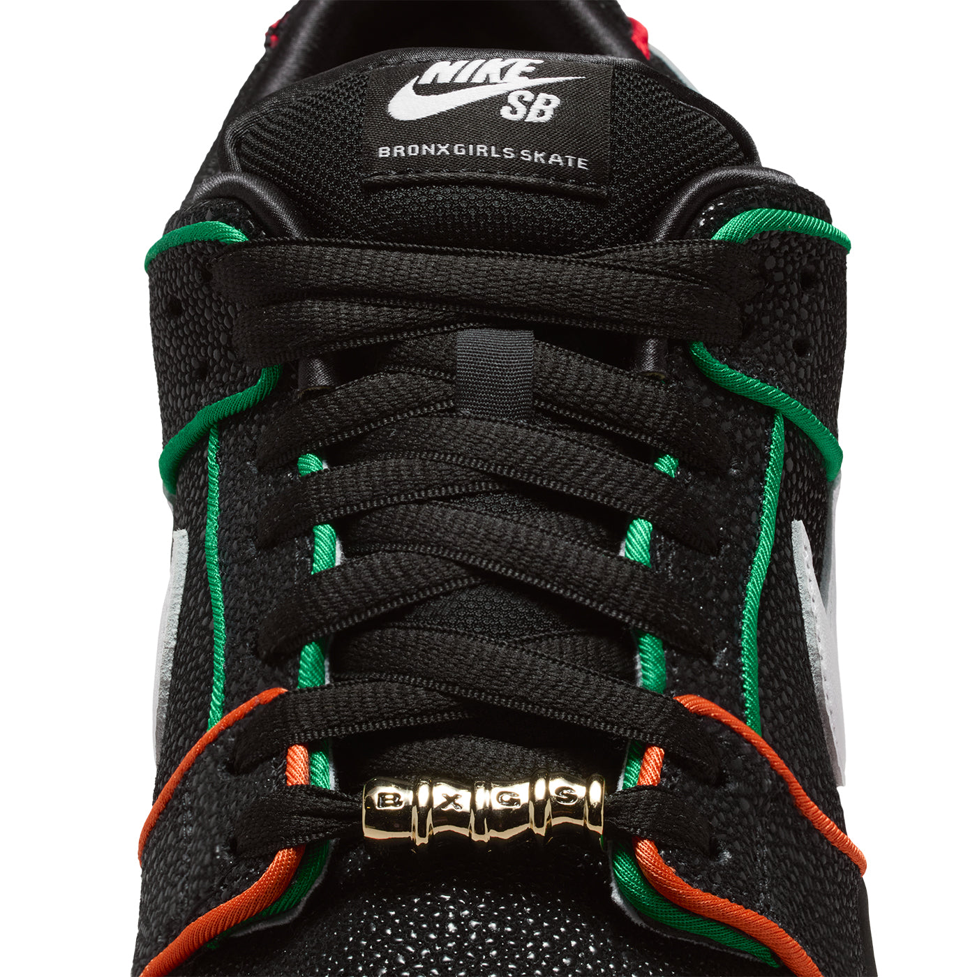 Nike SB x Bronx Girls Skate (BXGS) - Dunk Low Pro - black/white/red/orange/green
