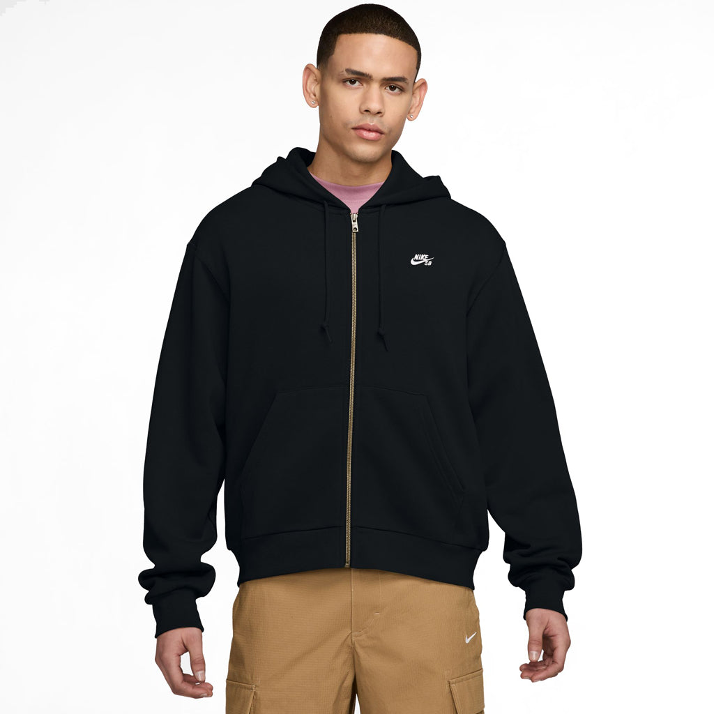Nike SB - Zip Hoodie - Fleece Skate Hoodie - black