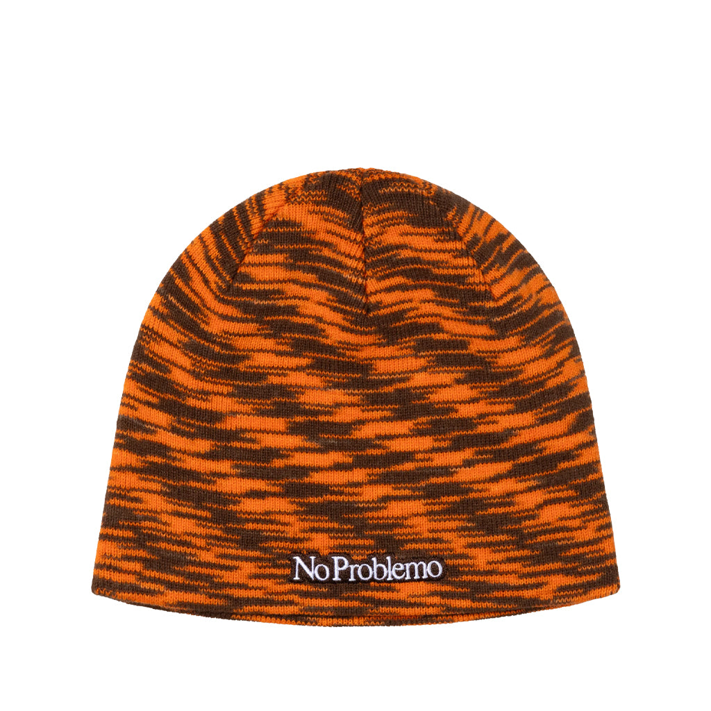 No Problemo Beanie "Glitch skull" orange
