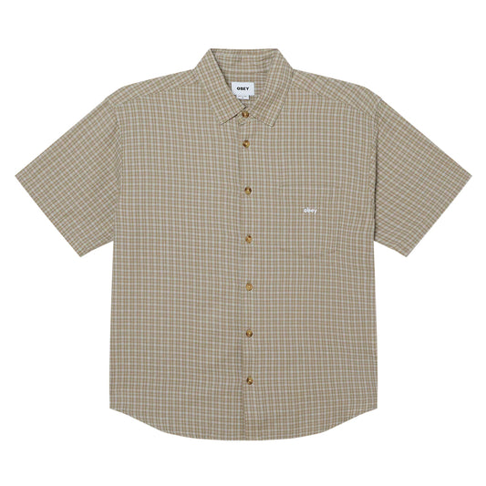 Obey Shirt Bigwig Ian Woven SS dried sage multi