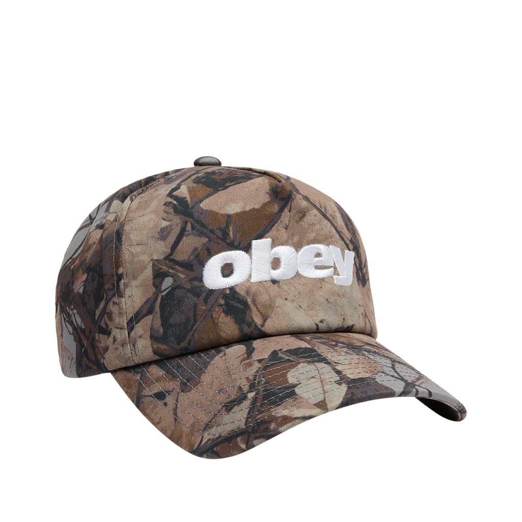 Obey Cap Delta 5 Panel Snapback fence camo multi
