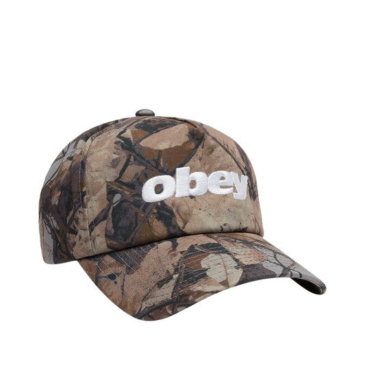 Obey Cap Delta 5 Panel Snapback fence camo multi