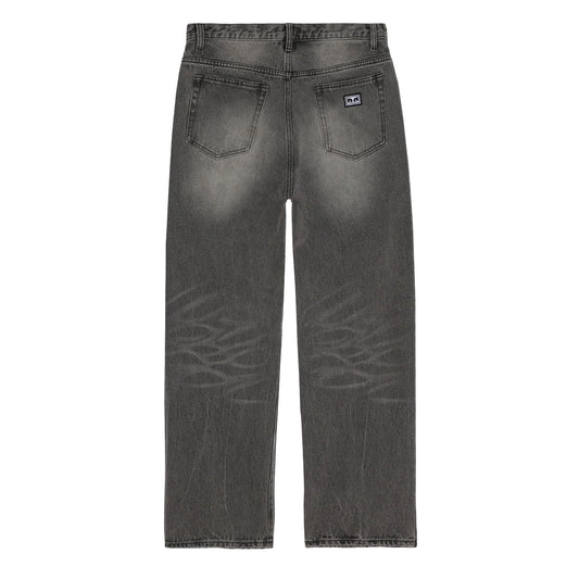 Obey Denim Pant "Boxcar Straight Leg" archive grey back