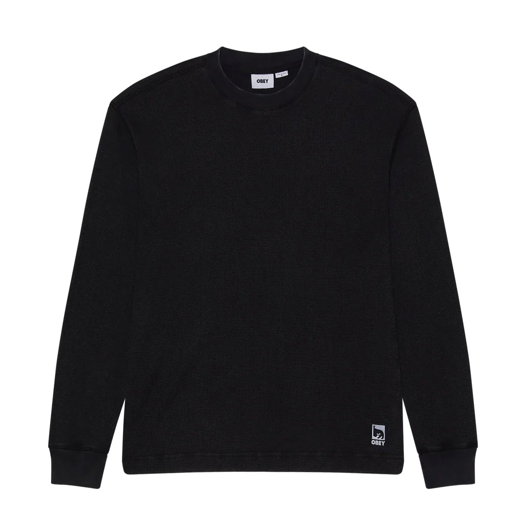 Obey Longsleeve "Post Thermal" dusty black limo