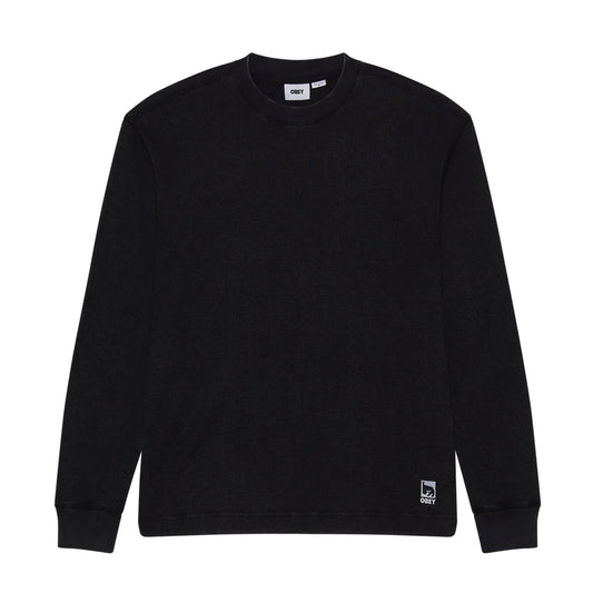 Obey Longsleeve "Post Thermal" dusty black limo