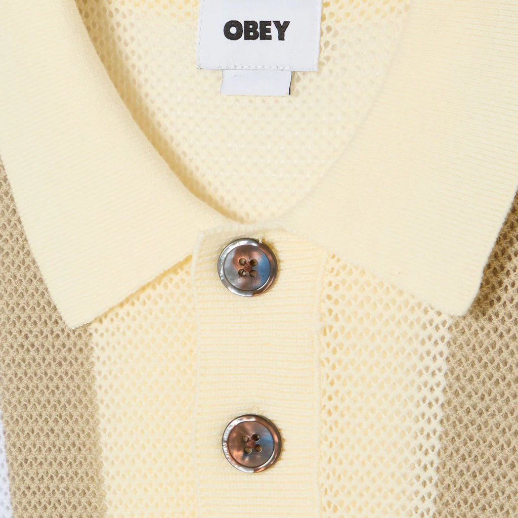 Obey Polo Seth Sweater unbleached multi